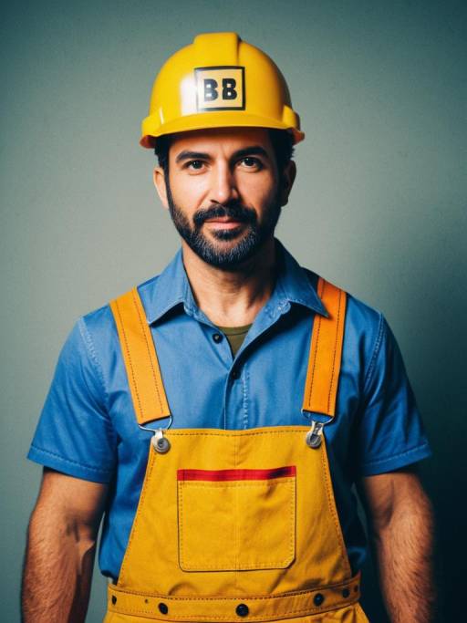 Man in Bob Builder Costume