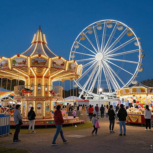 Magical Evening at Fairground Lights