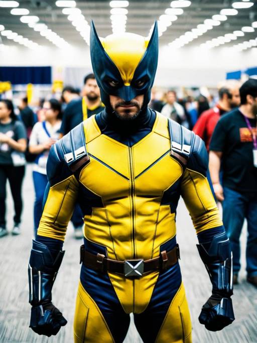 Man in Wolverine Costume at Comic Convention
