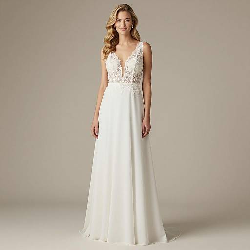 Elegant White Lace Wedding Dress