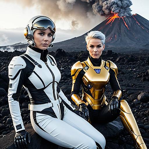 Futuristic Aviator Duo by Erupting Volcano