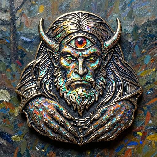 Detailed Cyclops Line Art Trinket