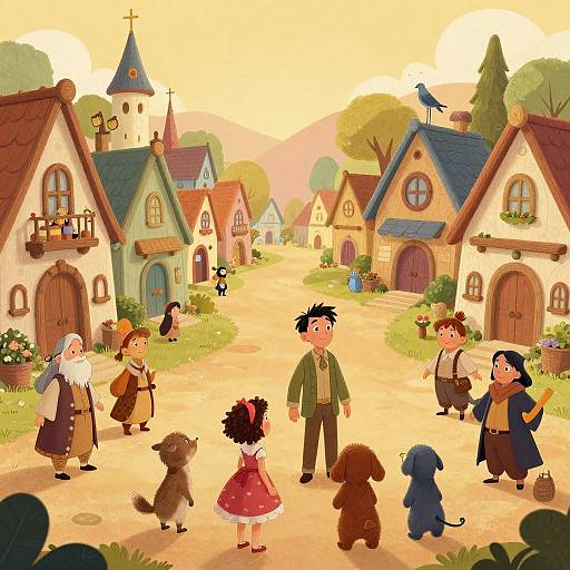Whimsical Fantasy Village Characters