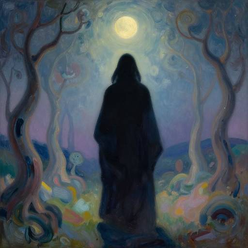 Ethereal Impressionist Cloaked Portrait