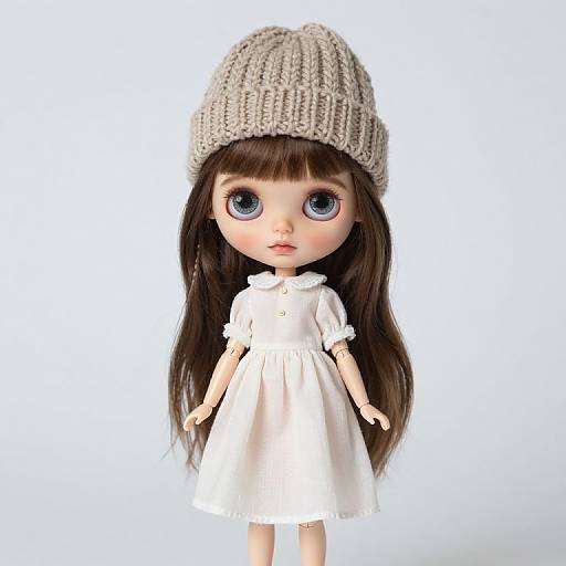 Blythe Doll Dress and Beanie Set