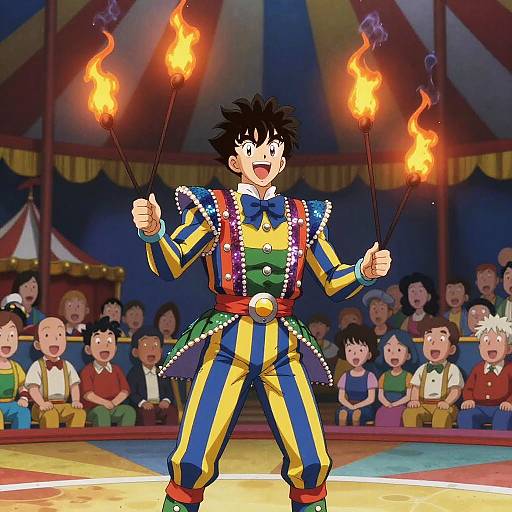 Bold Anime Circus Juggler