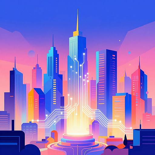 Futuristic AI-Designed Cityscape
