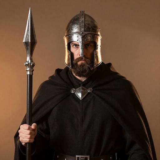 Stern Bearded Warlord in Cloak