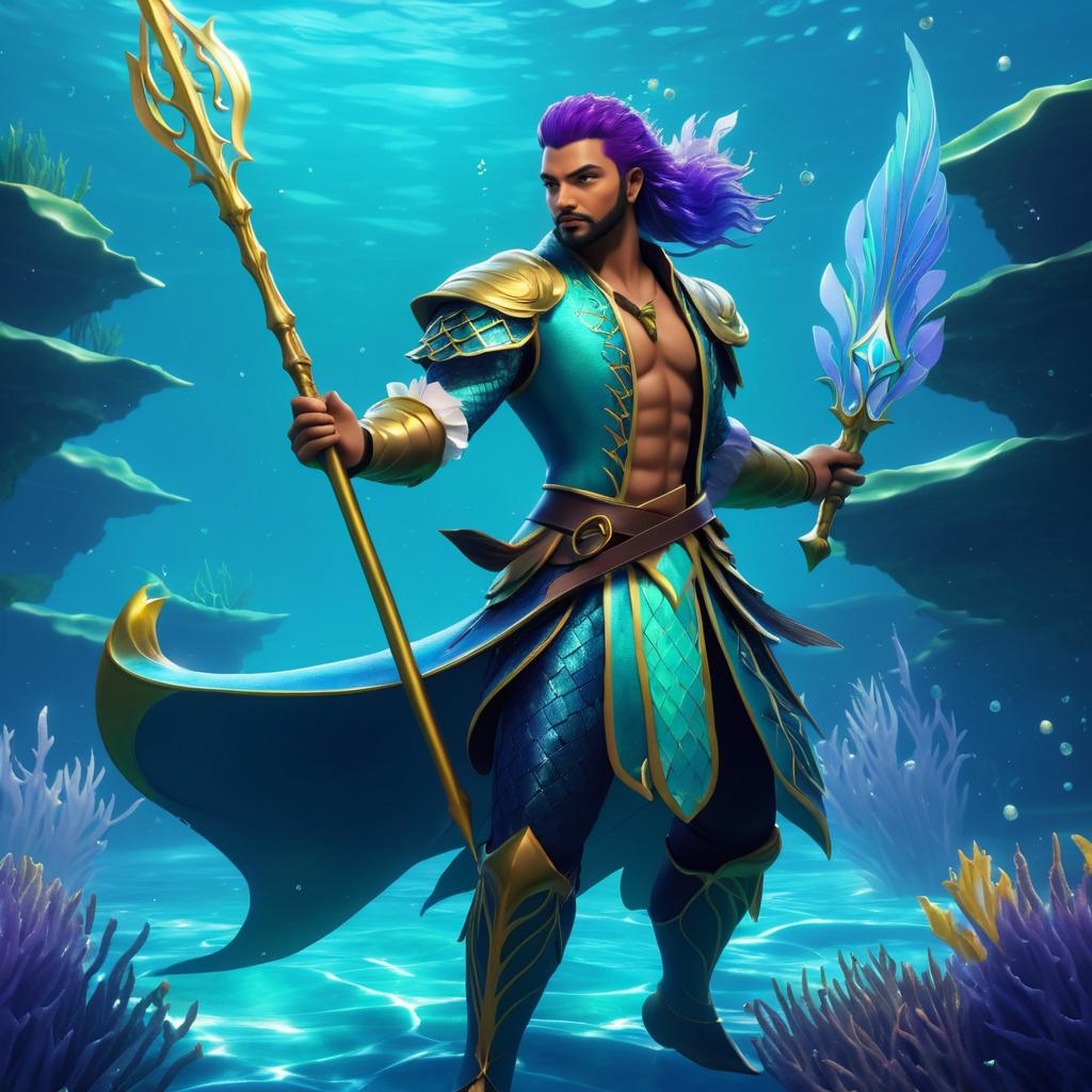 Handsome Merfolk Bard and Warrior