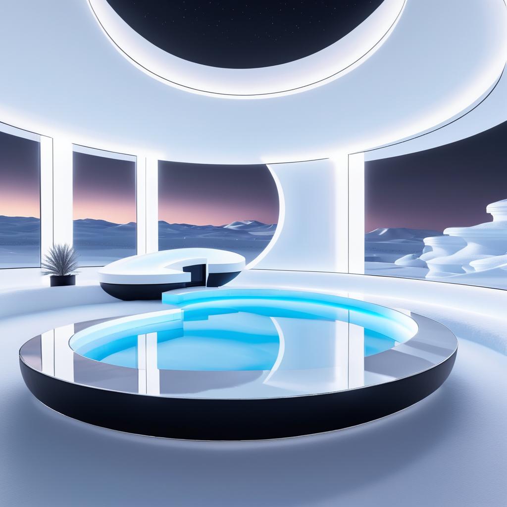 Futuristic Arctic Ice Crystal Villa