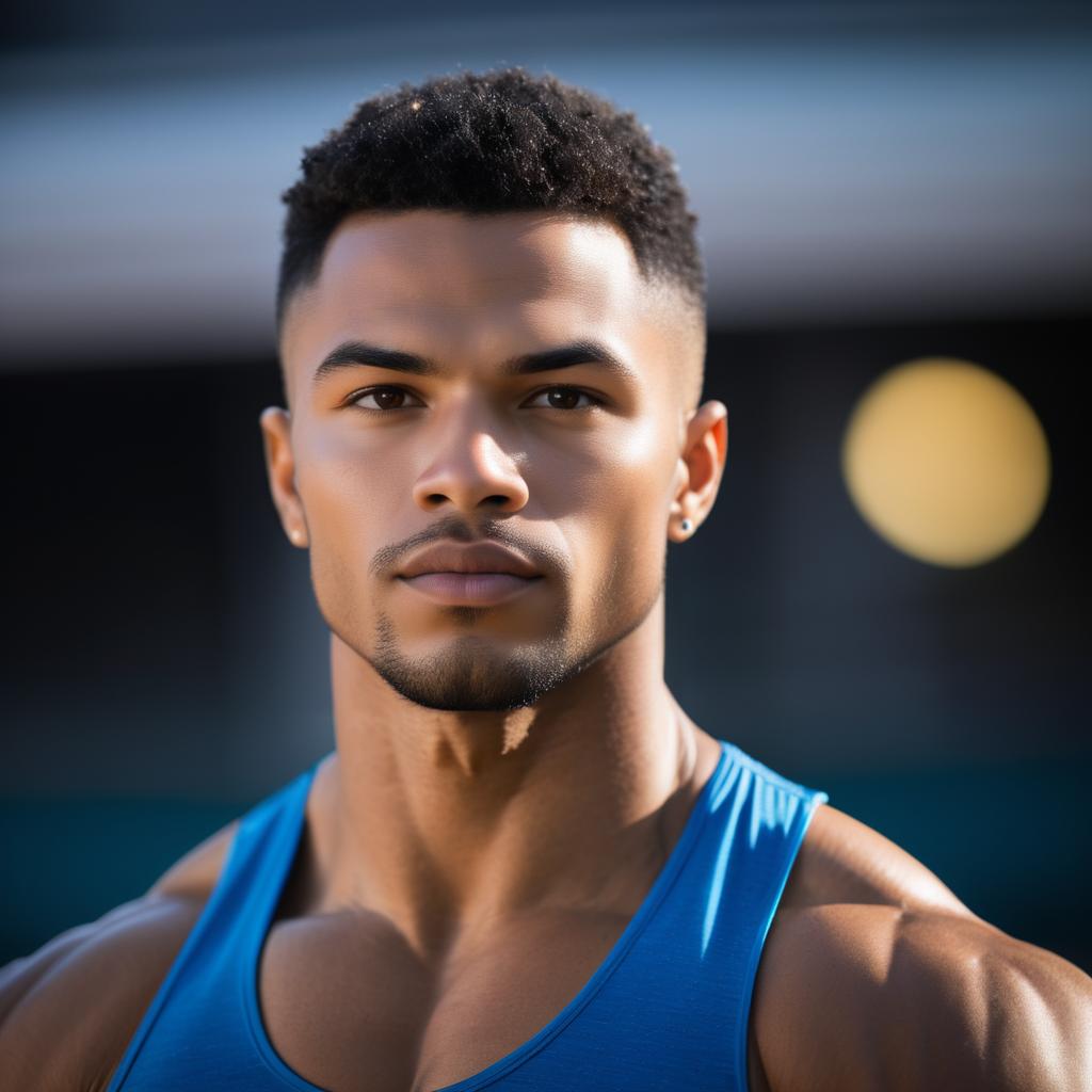 Athletic Man Close-Up Portrait Photography