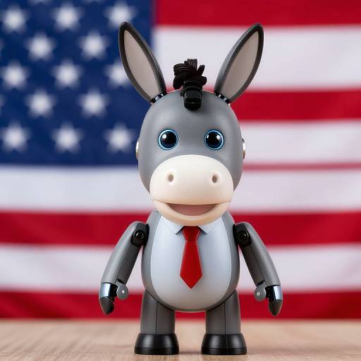 Cute Robot Donkey Politician Portrait