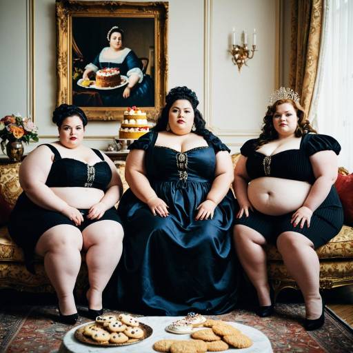 Baroque Style Plus-Size Women in Elegant Fashion