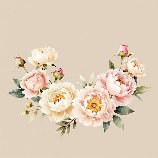 Pastel Floral Arrangement with Roses