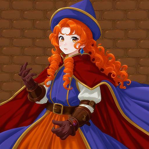 Illustration of Alena (dq4), dragon quest in the style of Asutora