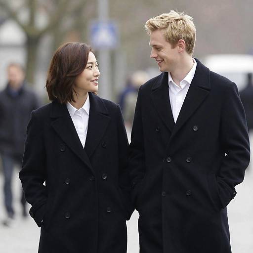 Smiling Couple in Urban Setting
