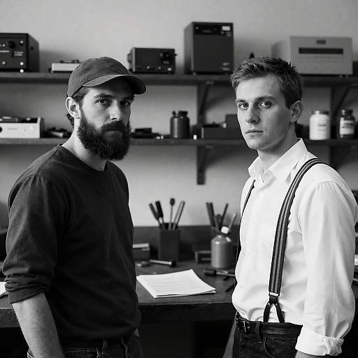 Intense Workshop Portrait of Two Men