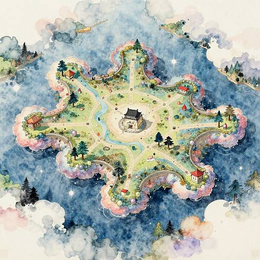 Mystical Crystal Lake Quest Map