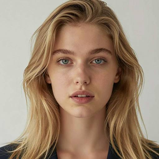 Captivating Close-Up of a Young Woman