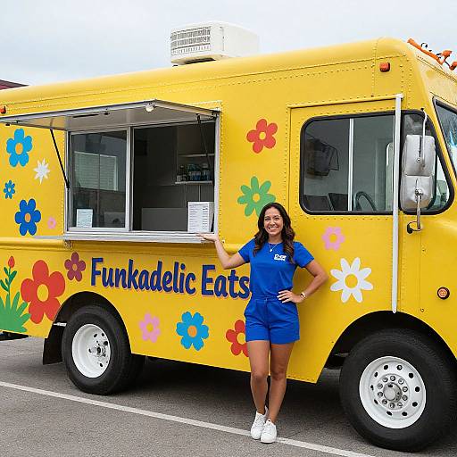 Photograph of a smiling woman in blue 