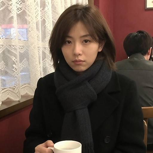 Indoor Woman with Serious Expression