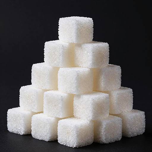 Pyramid of White Sugar Cubes