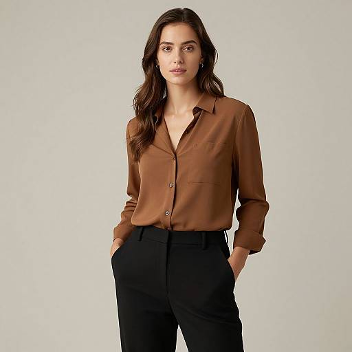 Casual Woman with Brown Hair