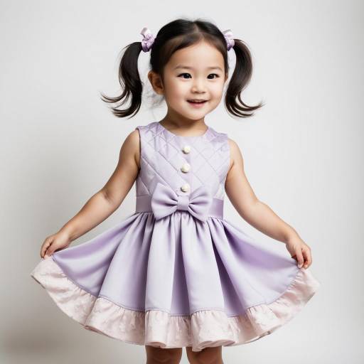 Smiling little girl in lavender dress