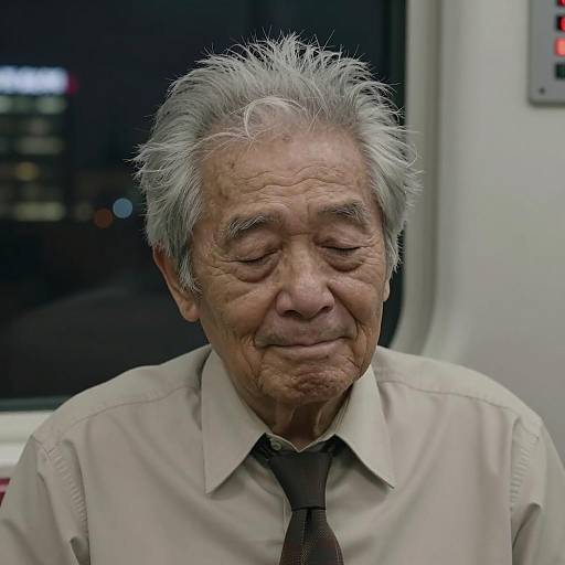 Elderly Man in Urban Setting