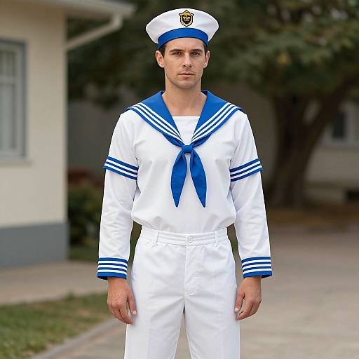 Man in Classic Sailor Outfit