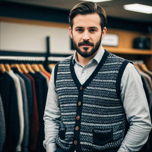 Stylish Man in Sweater Vest Costume