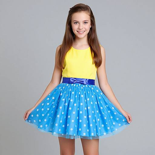 Teenage Girl in Polka Dot Dress