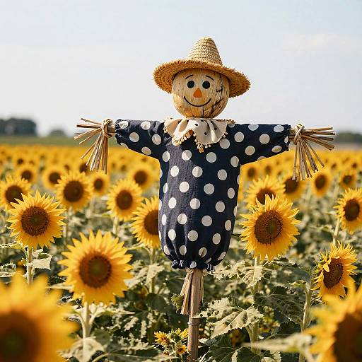 Trash Polka Sunflower Field Art