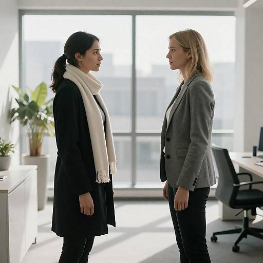 Two Women in a Modern Office Setting