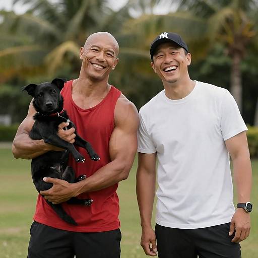 Tropical Friendship: A Joyful Moment