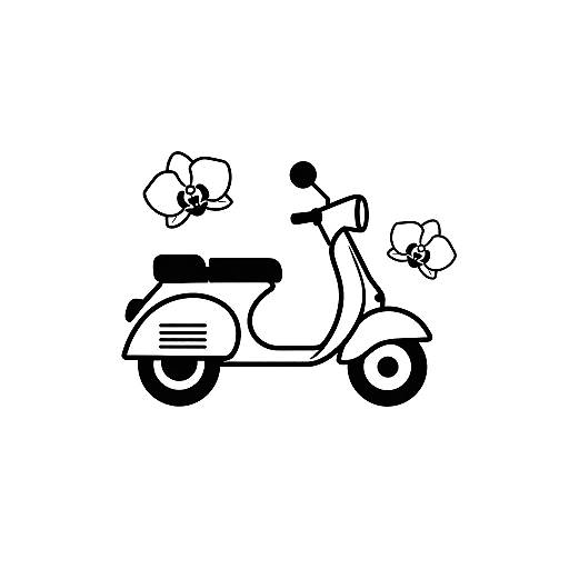 Minimalist Classic Scooter Logo