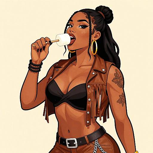 Hip-Hop Campfire Storyteller Illustration