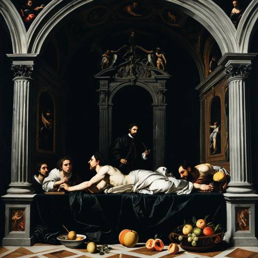 Baroque Style Painting Inspired by Caravaggio