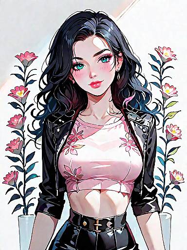 Chic Fashion Portrait in Grey Studio