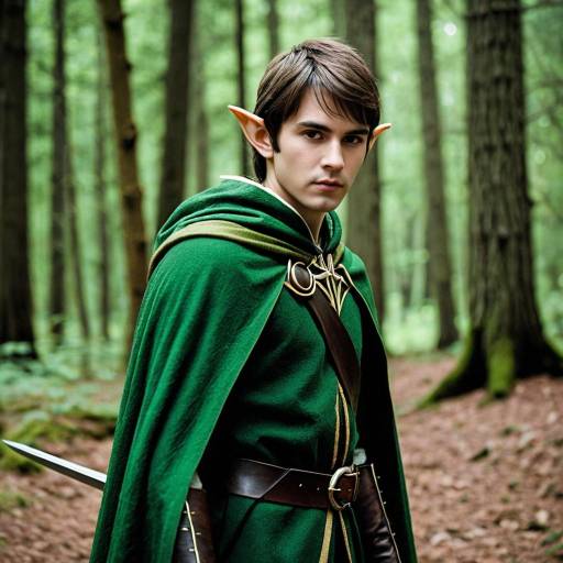 Realistic Male Elf in Nature Outfit