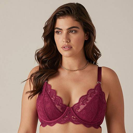 Portrait of a Woman in Magenta Lace