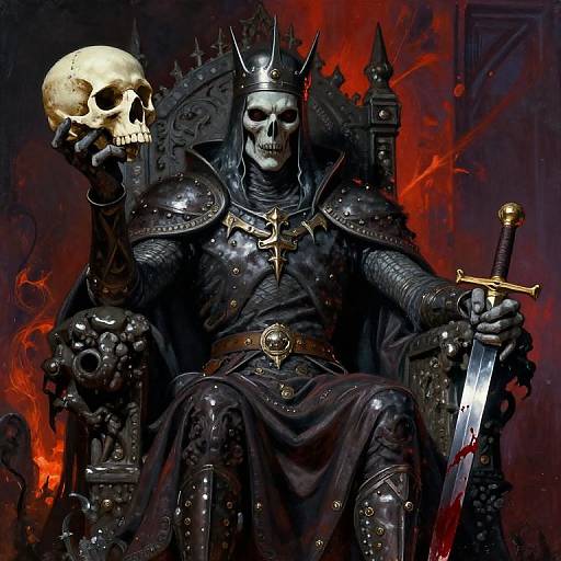 Undead King with Skull and Dagger