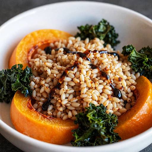 Close-Up Warm Farro Bowl