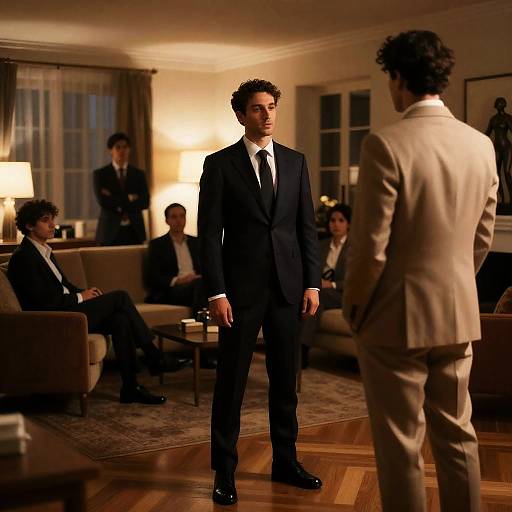 Elegant Evening in a Chic Living Room