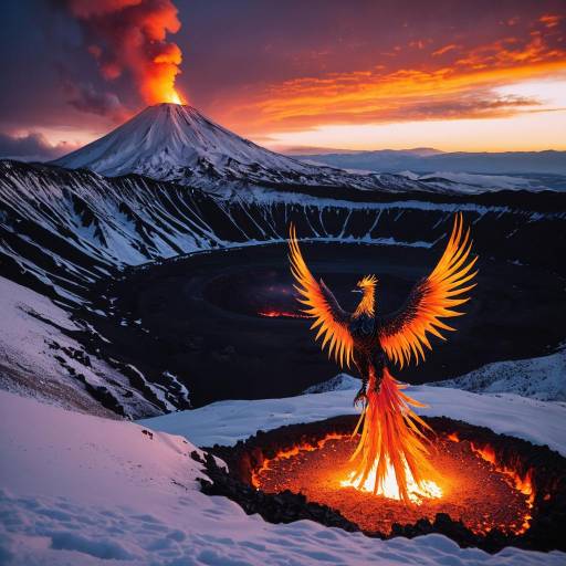 Ethereal Phoenix at Twilight's Edge