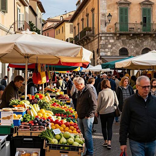 Vibrant Neapolitan Street Market Scene