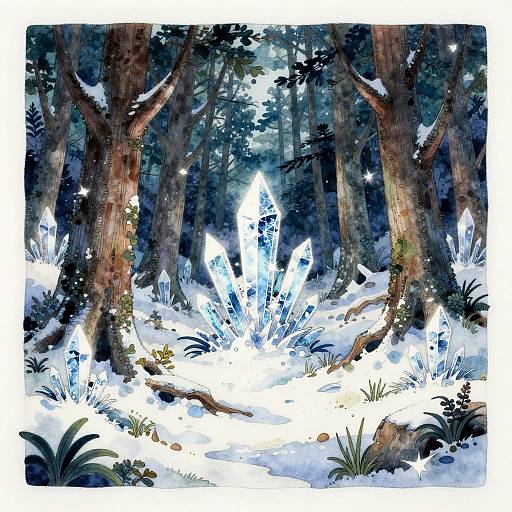 Enchanted Winter Forest Tattoo Art