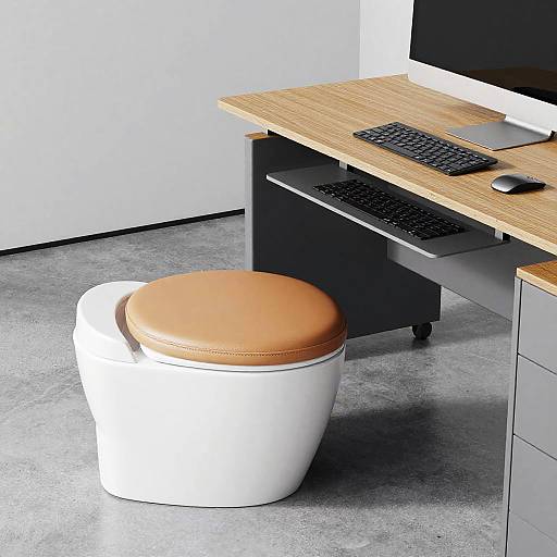Modern Toilet Computer Chair in Office