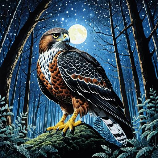 Enchanting Night Forest with Magical Creatures Enchanting Night Forest with Magical Creatures