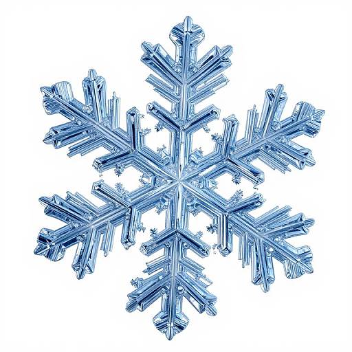 Hyper-Realistic Fractal Snowflake HD